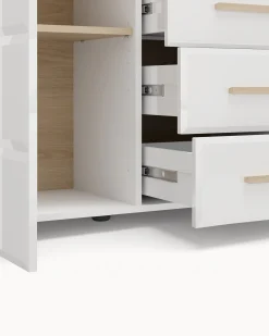 Aparador ABERDEEN com 2 portas e 4 gavetas