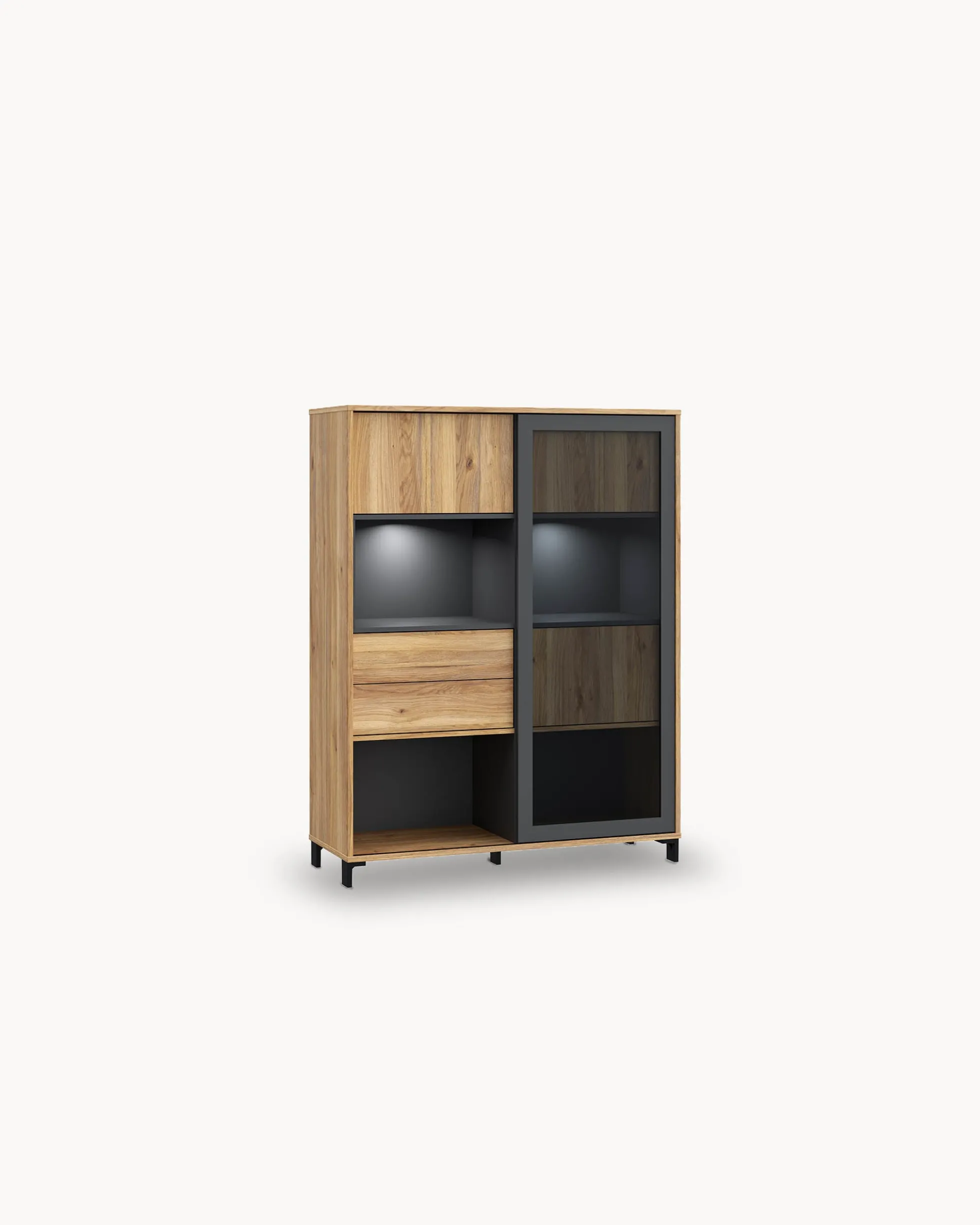 Aparador alto NERO com 4 portas e 2 gavetas