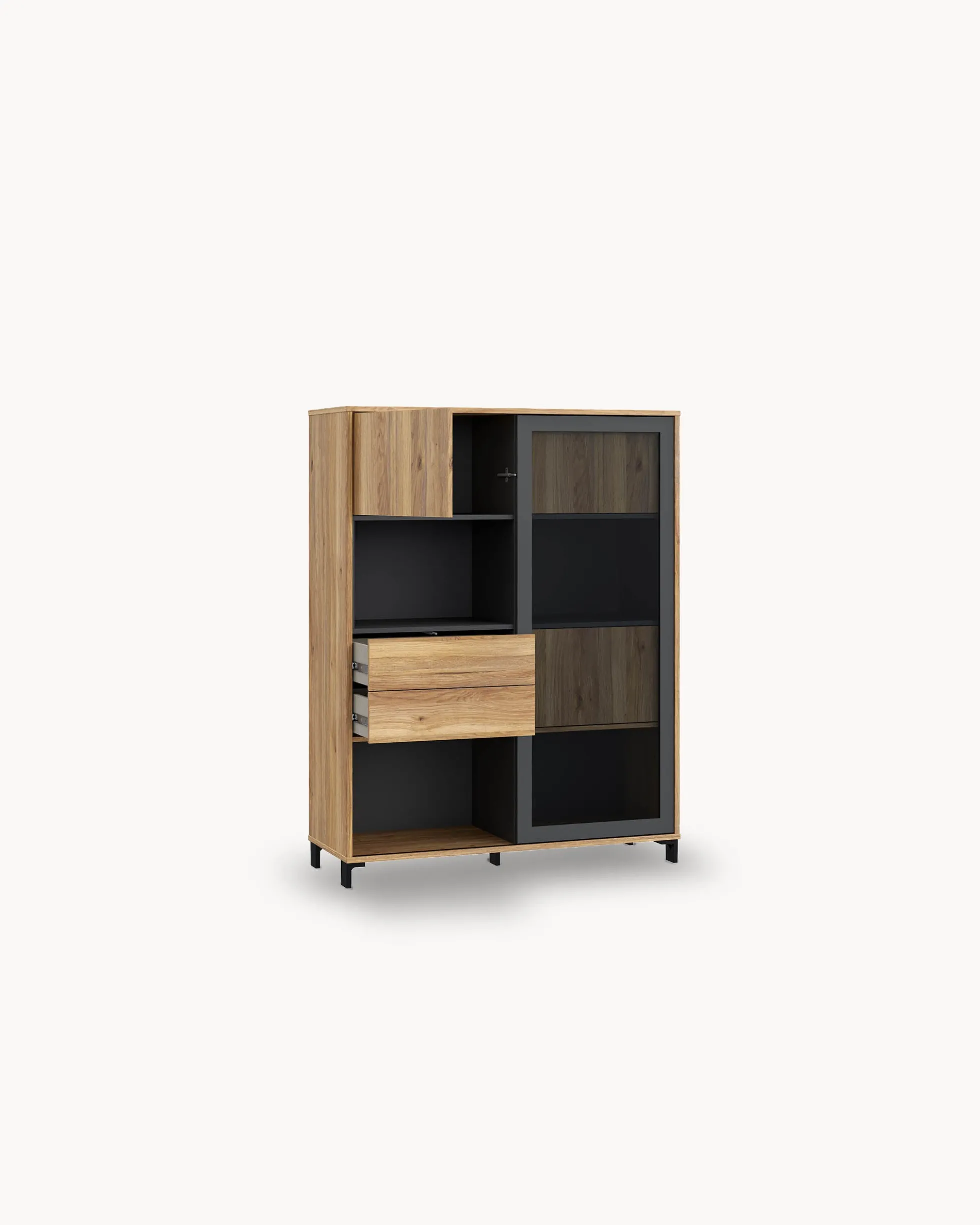 Aparador alto NERO com 4 portas e 2 gavetas