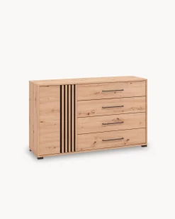 Aparador ASCALON ll com 1 porta e 4 gavetas
