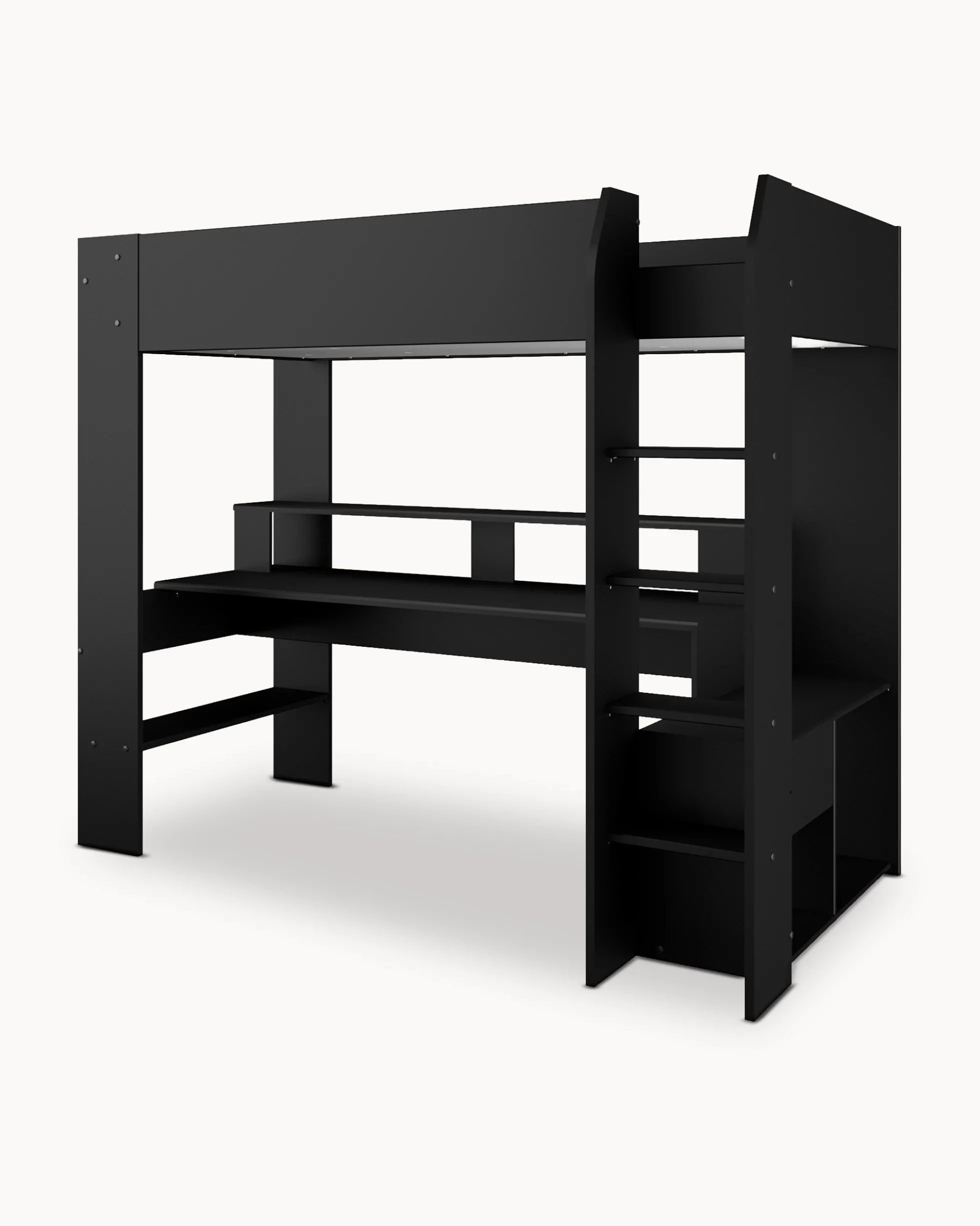 Cama alta gamer ONLINE com LED e secretária