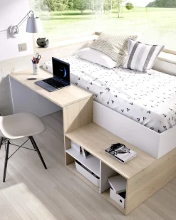 Cama alta reversível ERICK com secretária