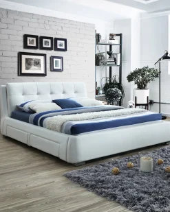 Cama de casal ANTÓNIO com 4 gavetas
