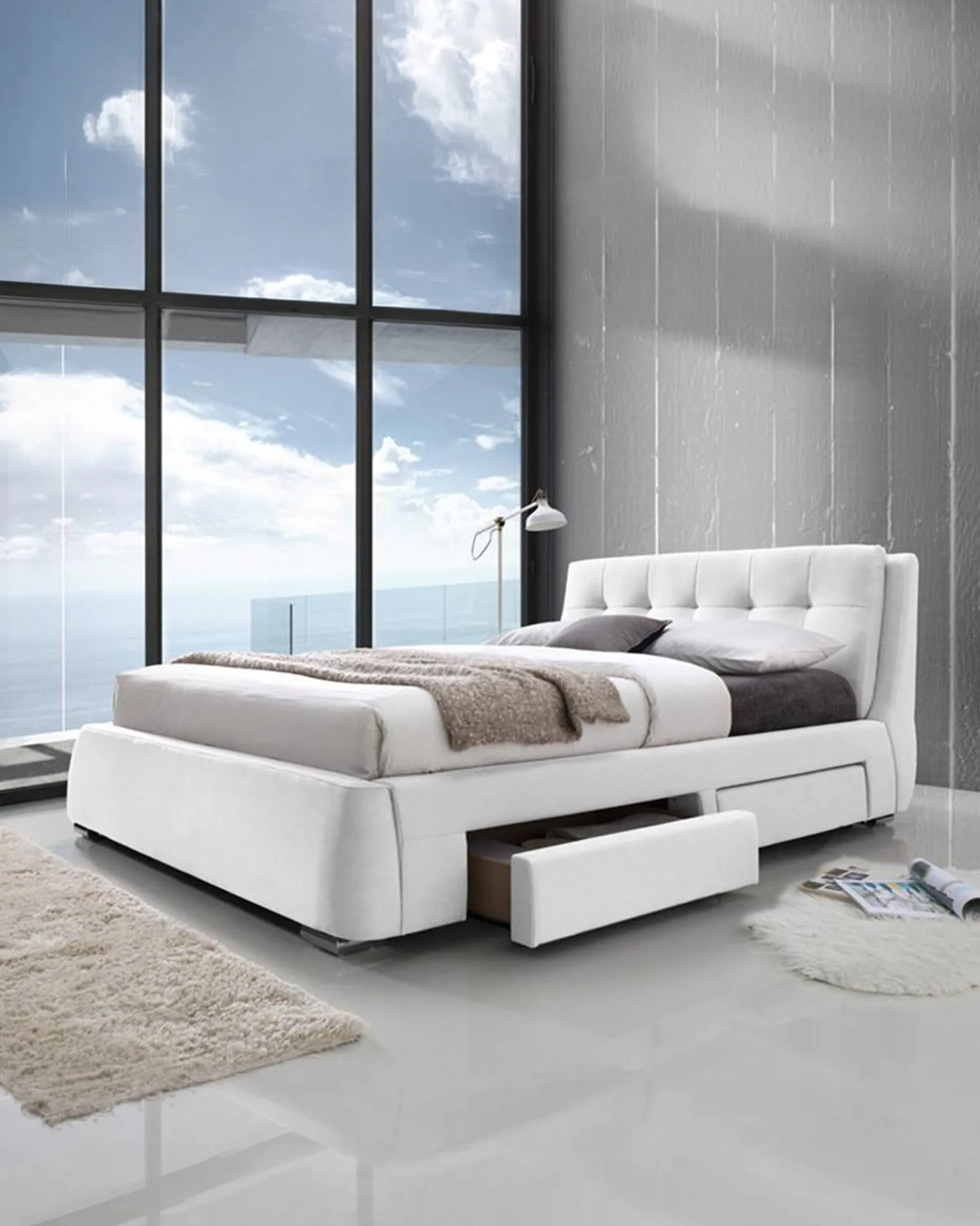 Cama de casal ANTÓNIO com 4 gavetas