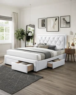 Cama de casal BIA com 4 gavetas
