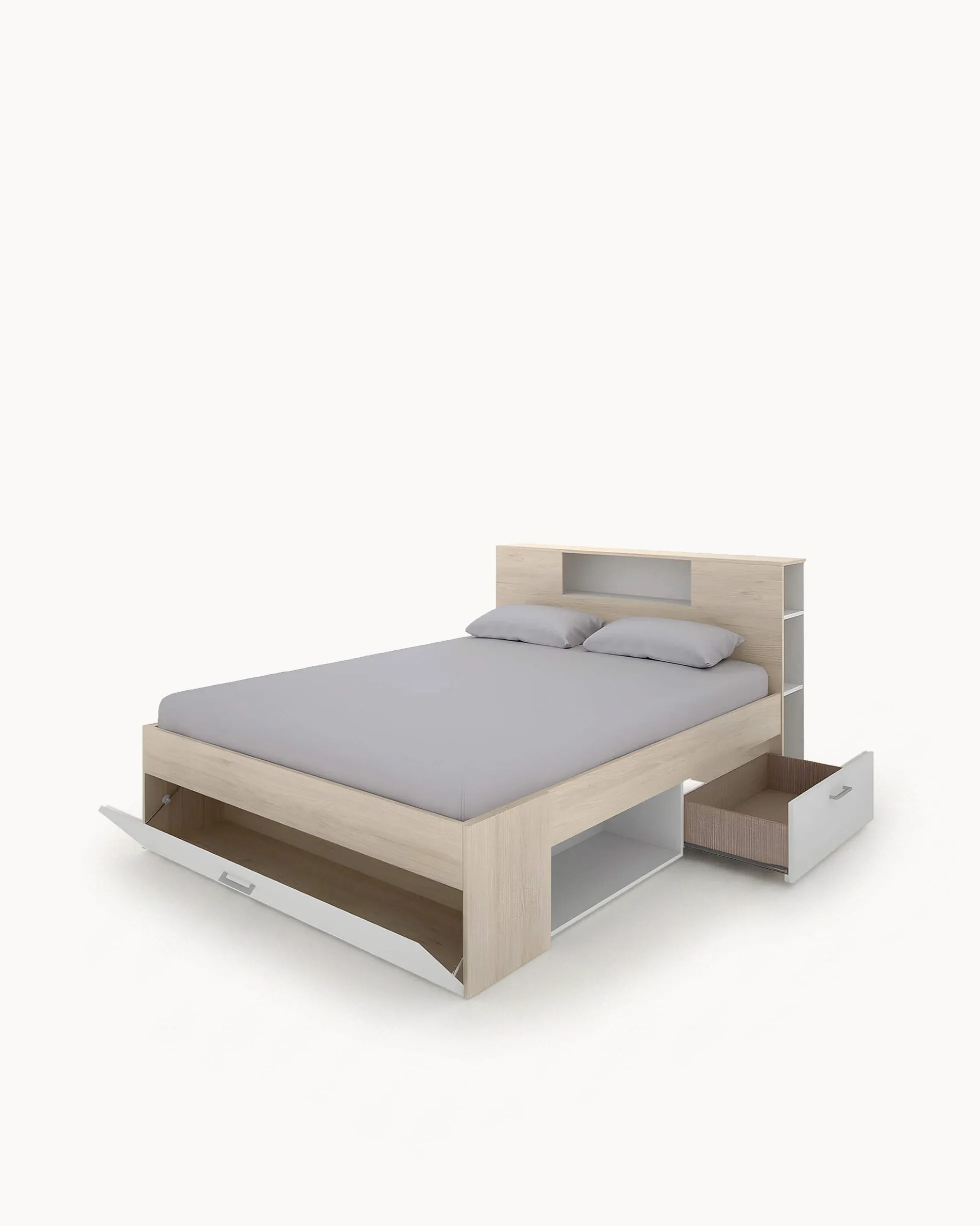 Cama de casal COLOMBO com gavetas