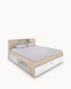 Cama de casal COLOMBO com gavetas
