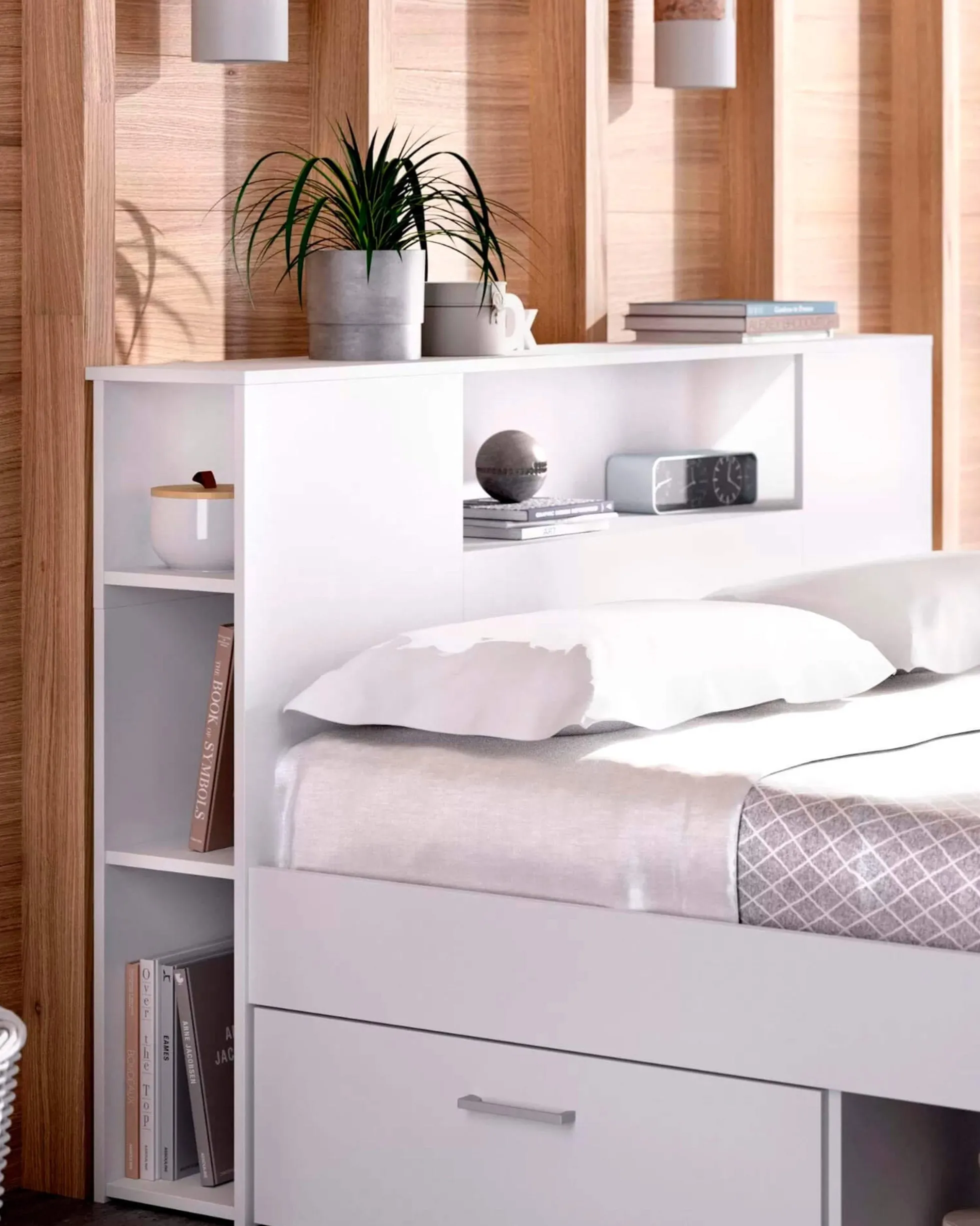 Cama de casal COLOMBO com gavetas