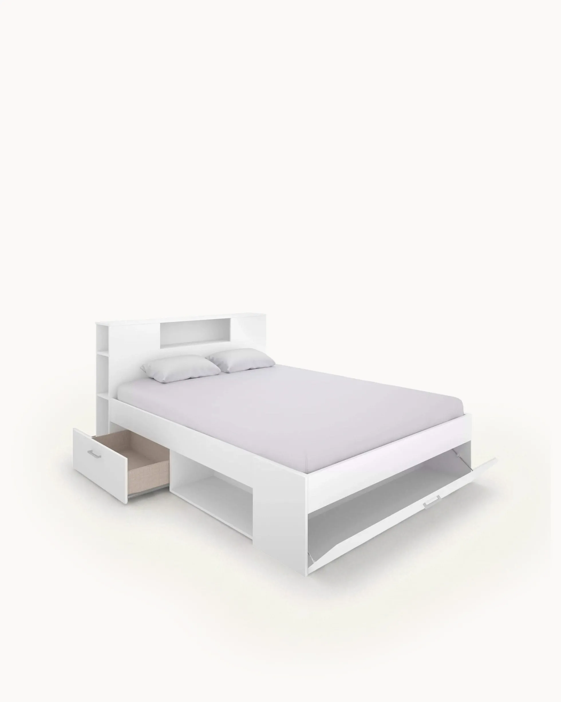 Cama de casal COLOMBO com gavetas