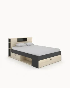 Cama de casal COLOMBO com gavetas
