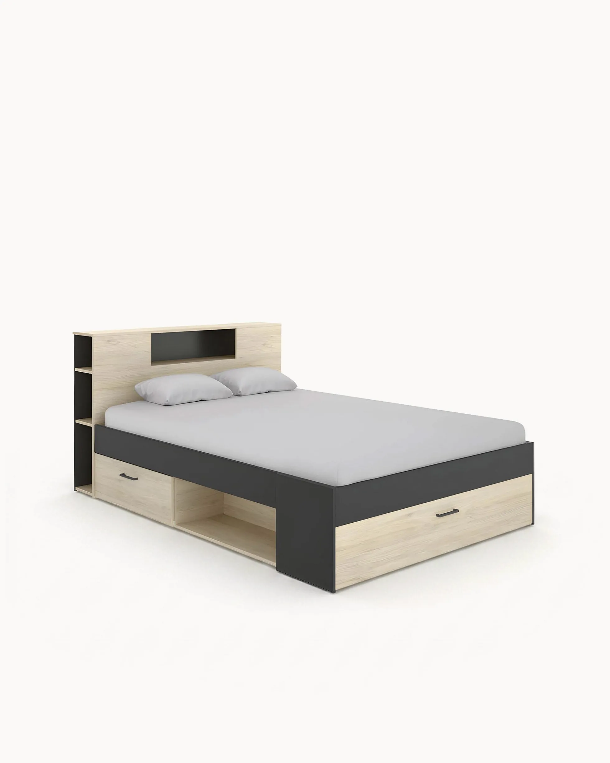 Cama de casal COLOMBO com gavetas