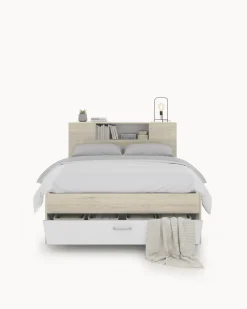 Cama de casal COLOMBO com gavetas
