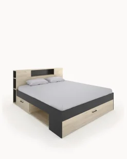 Cama de casal COLOMBO com gavetas