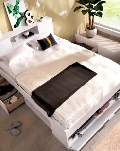 Cama de casal COLOMBO com gavetas