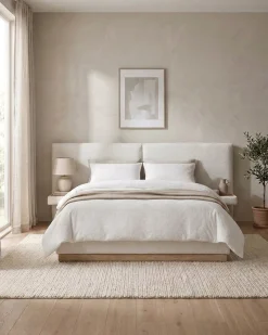 Cama de casal elevatória NAPOLI com 2 mesas de cabeceira