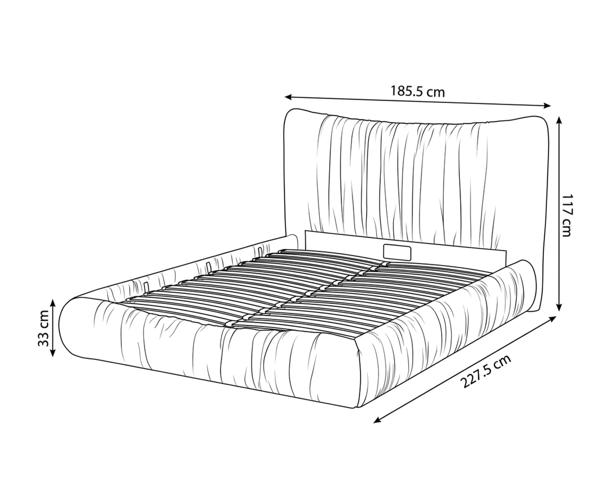 Cama de casal elevatória WIND