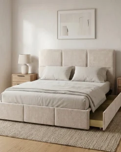 Cama de Casal MATCHA com gavetas