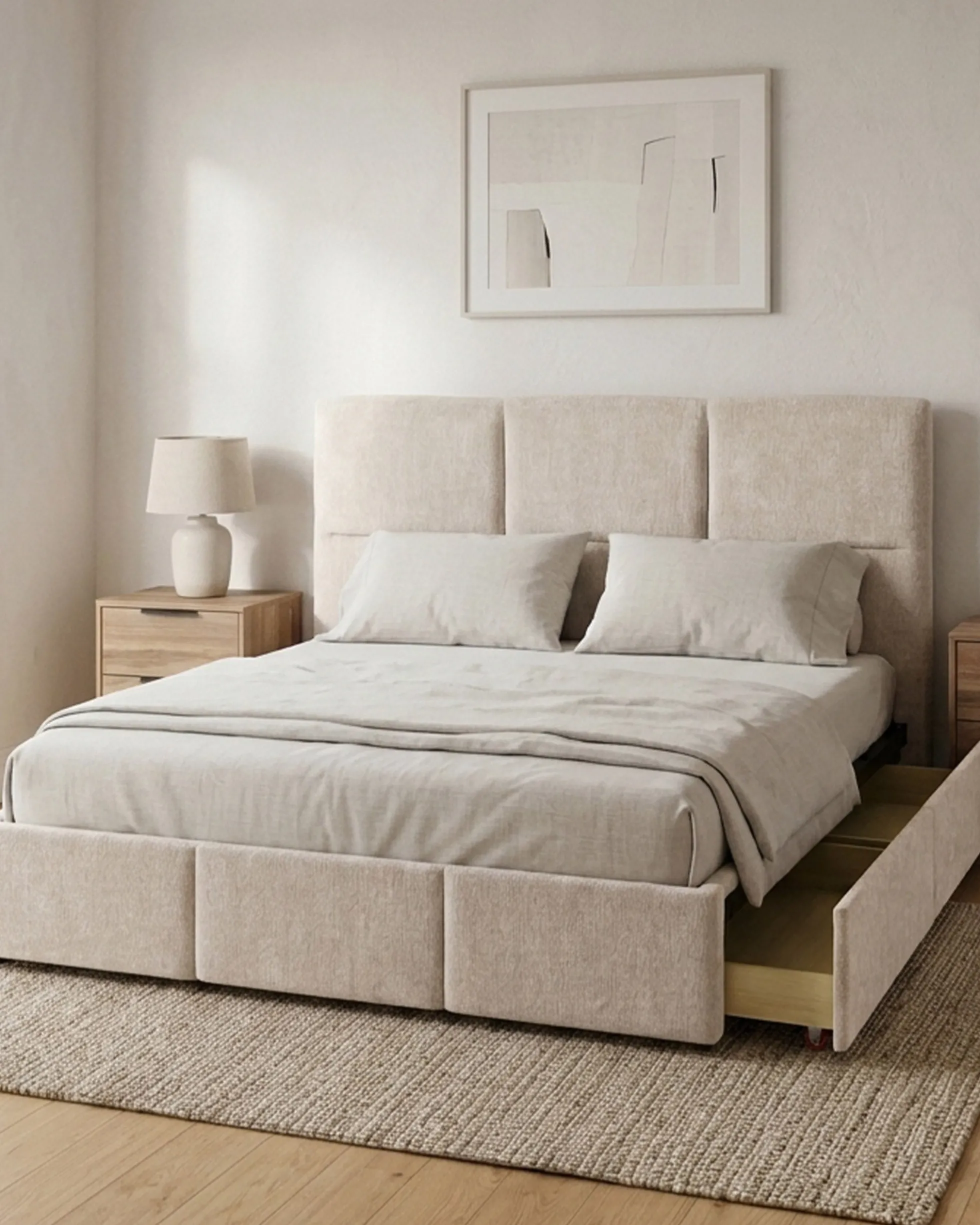 Cama de Casal MATCHA com gavetas