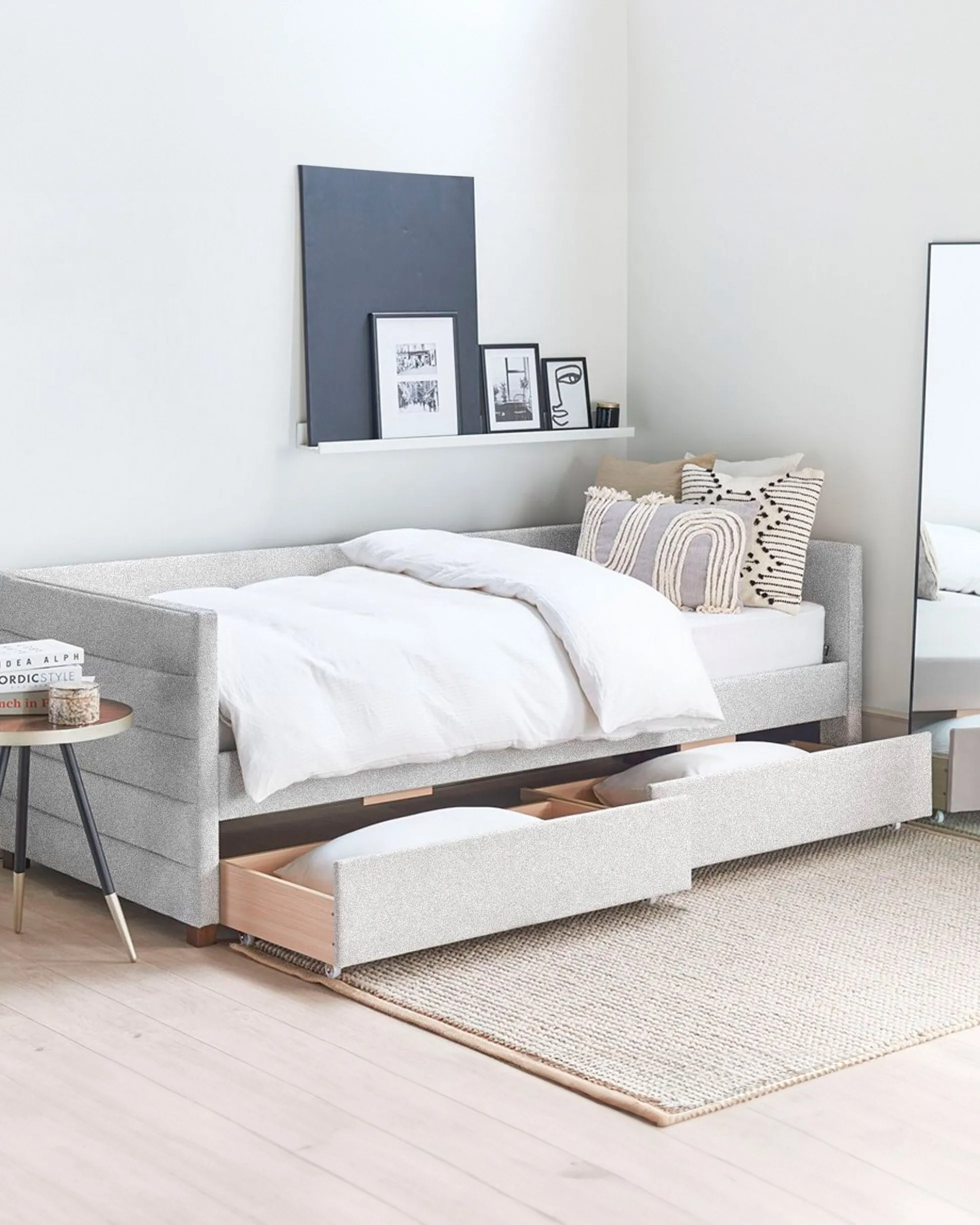 Cama de solteiro LENA com gavetas