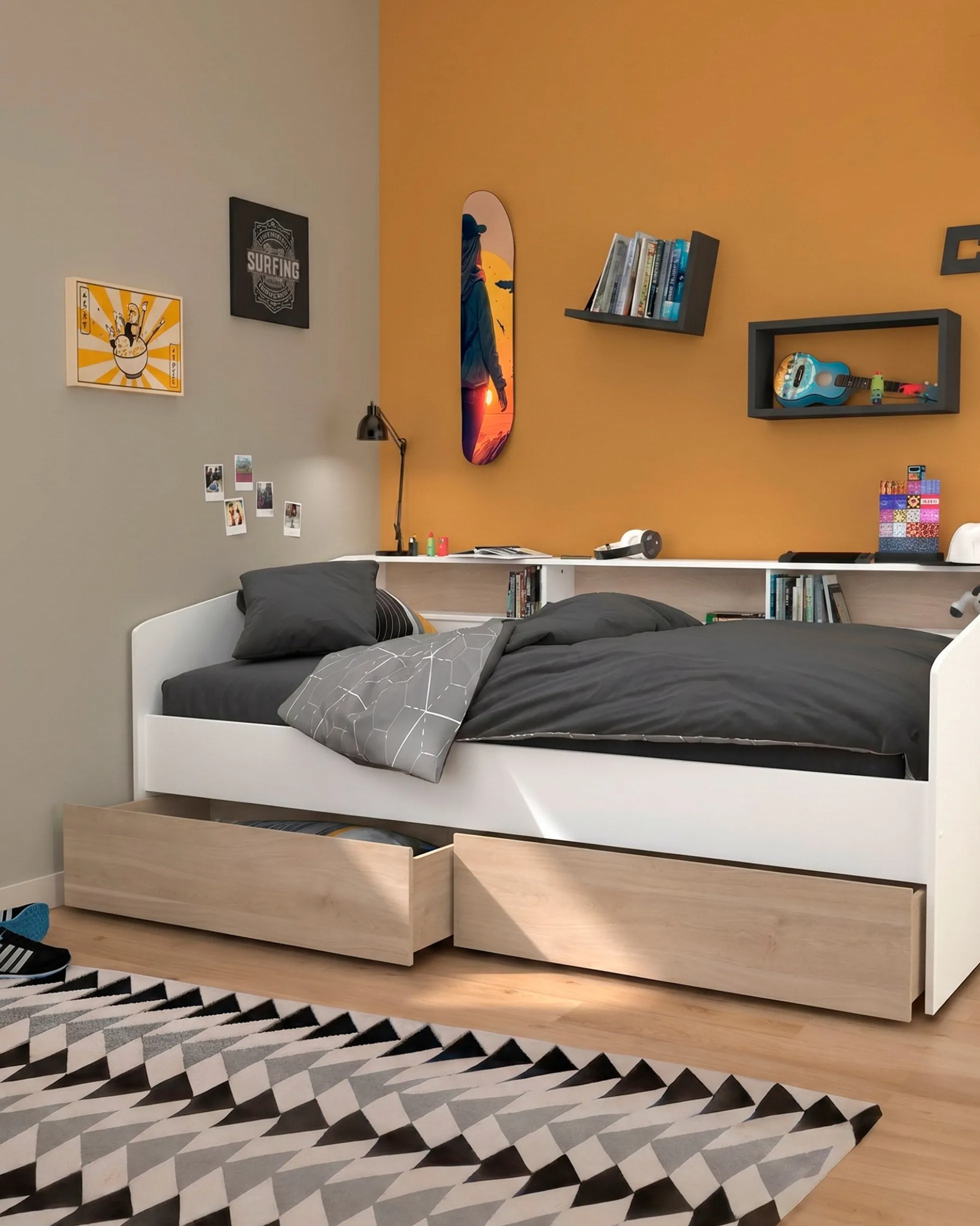 Conjunto de 2 gavetas para cama de solteiro SLEEP