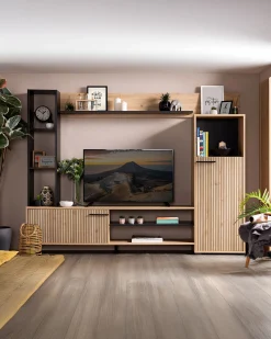 Estante TV RETIMNO com 2 portas e 6 prateleiras