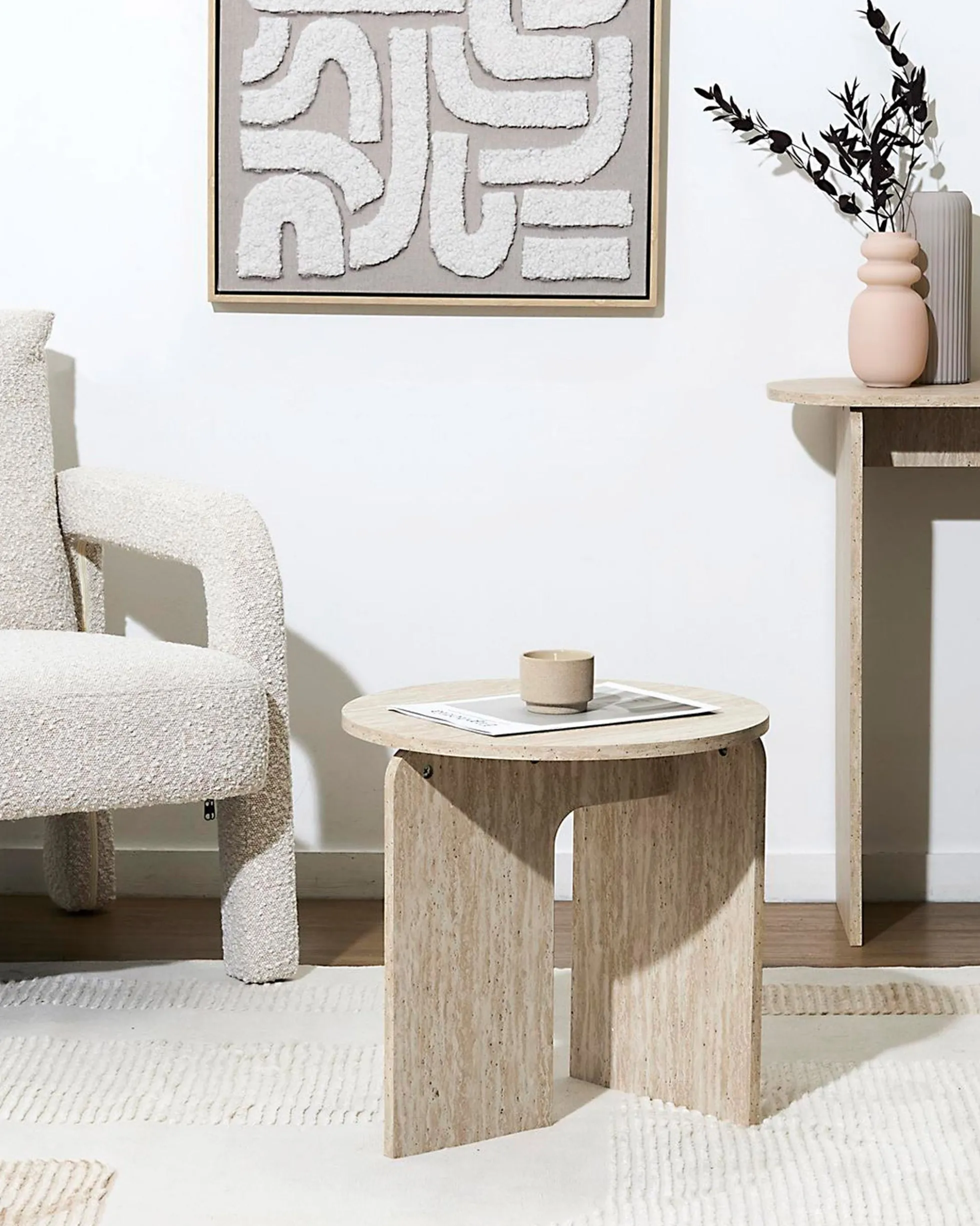 Mesa de apoio redonda PIETRA (45cm)