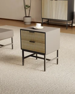 Mesa de cabeceira MIRAGE com 2 gavetas