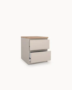 Mesa de cabeceira NEW MATRIX SHINY com 2 gavetas