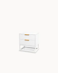 Mesa de cabeceira PASSY com 2 gavetas