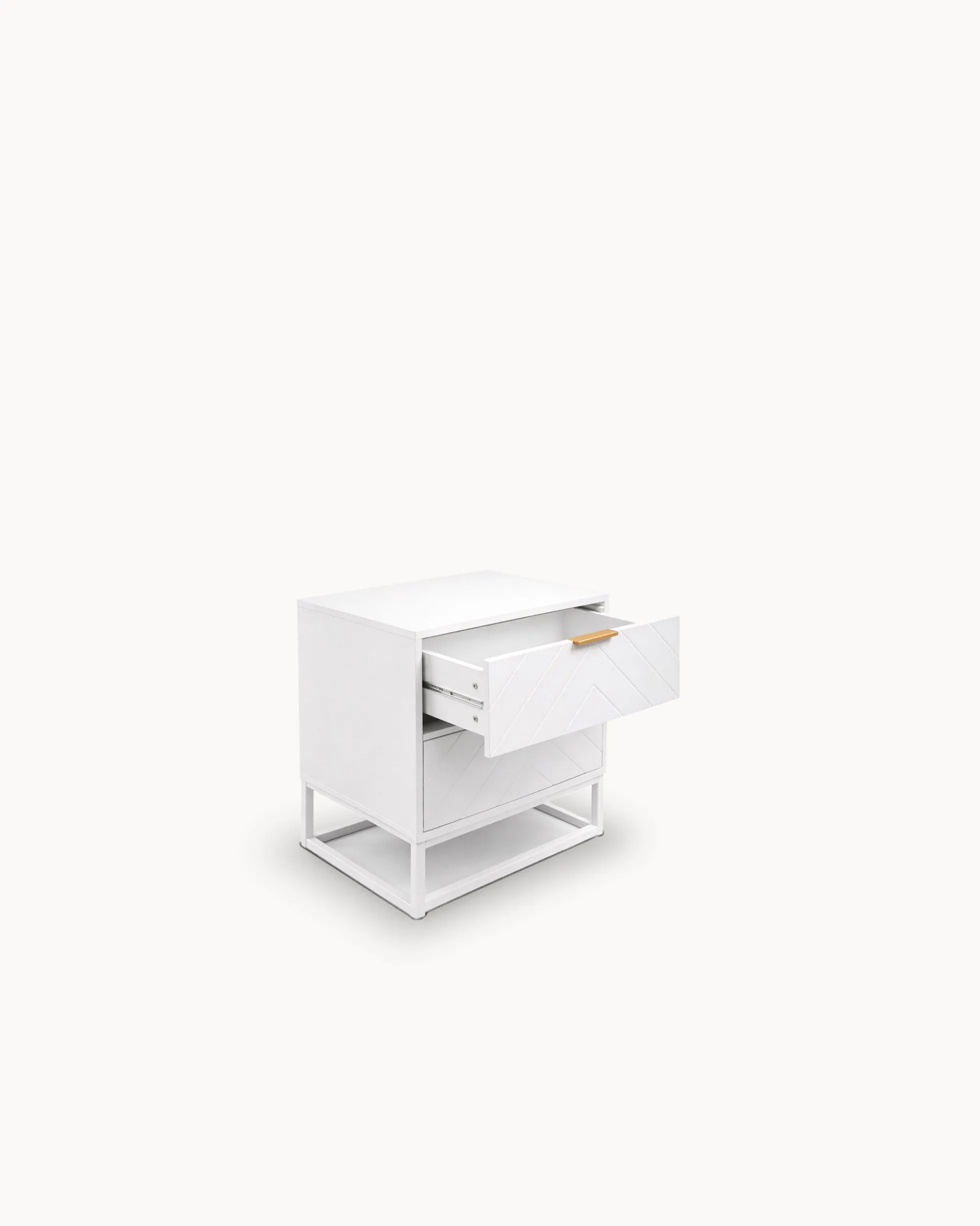 Mesa de cabeceira PASSY com 2 gavetas