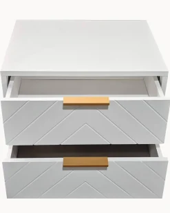 Mesa de cabeceira PASSY com 2 gavetas