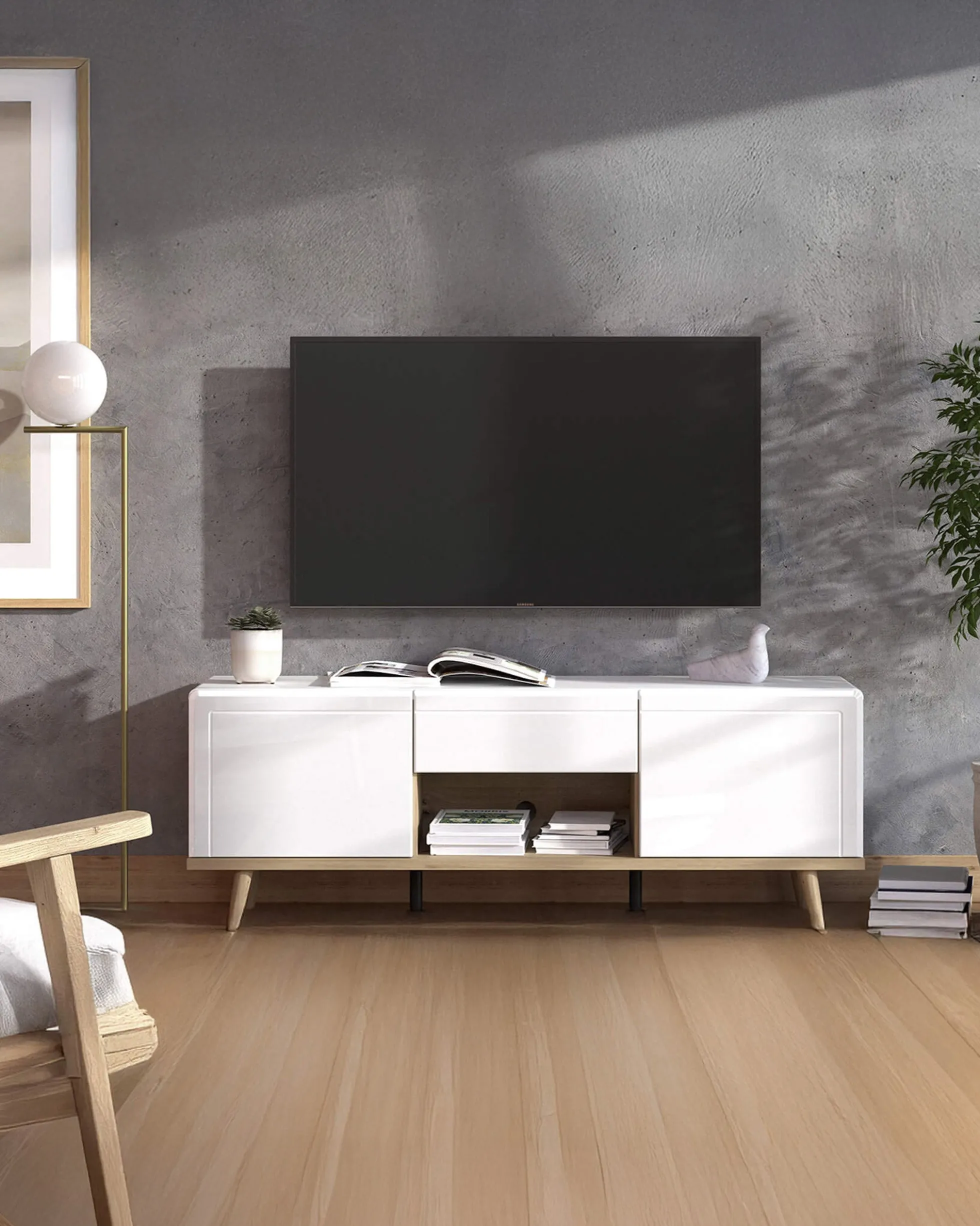 Móvel TV CAMPLI com 2 portas e 1 gaveta