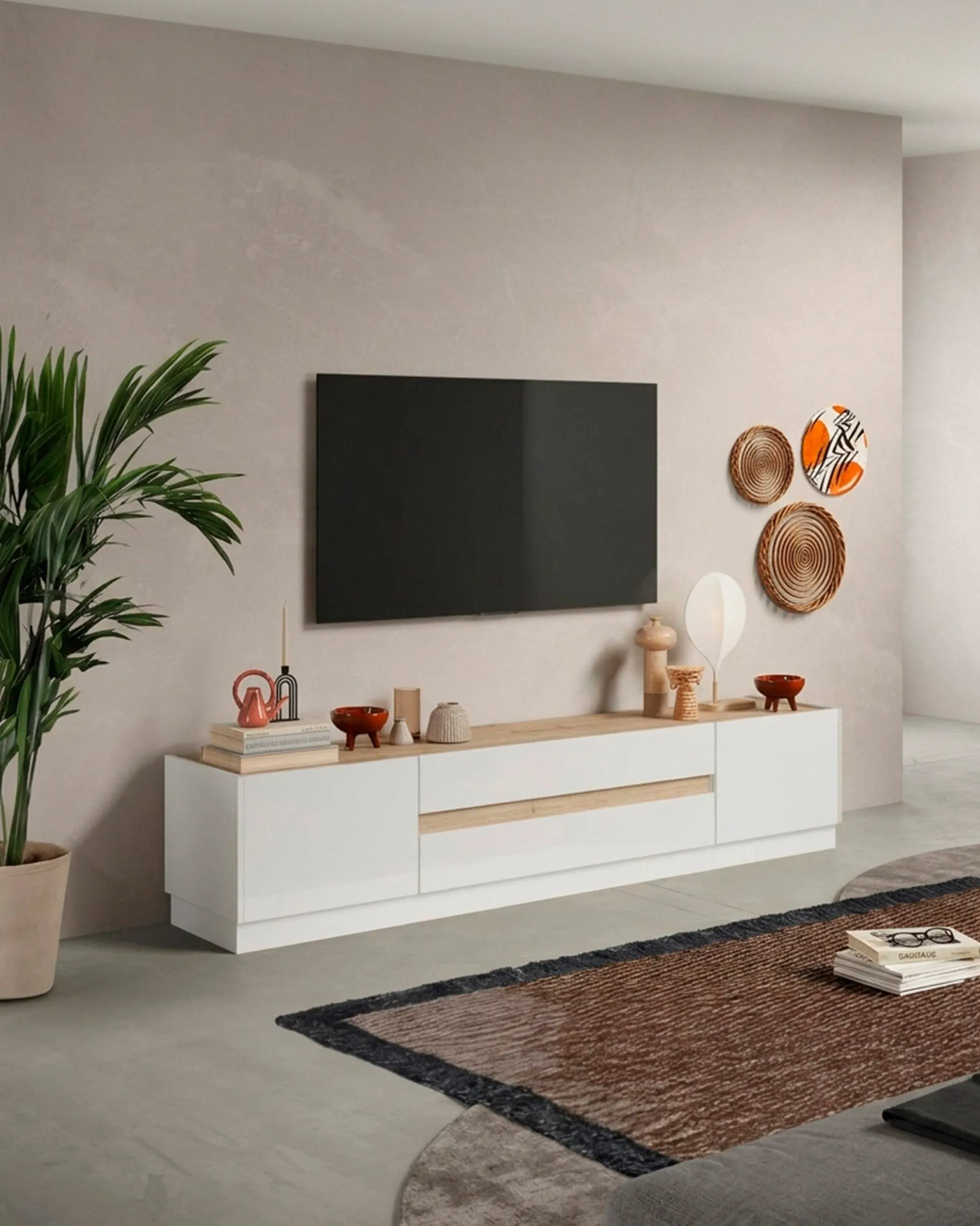 Móvel TV FANTASY com 2 portas e 2 gavetas