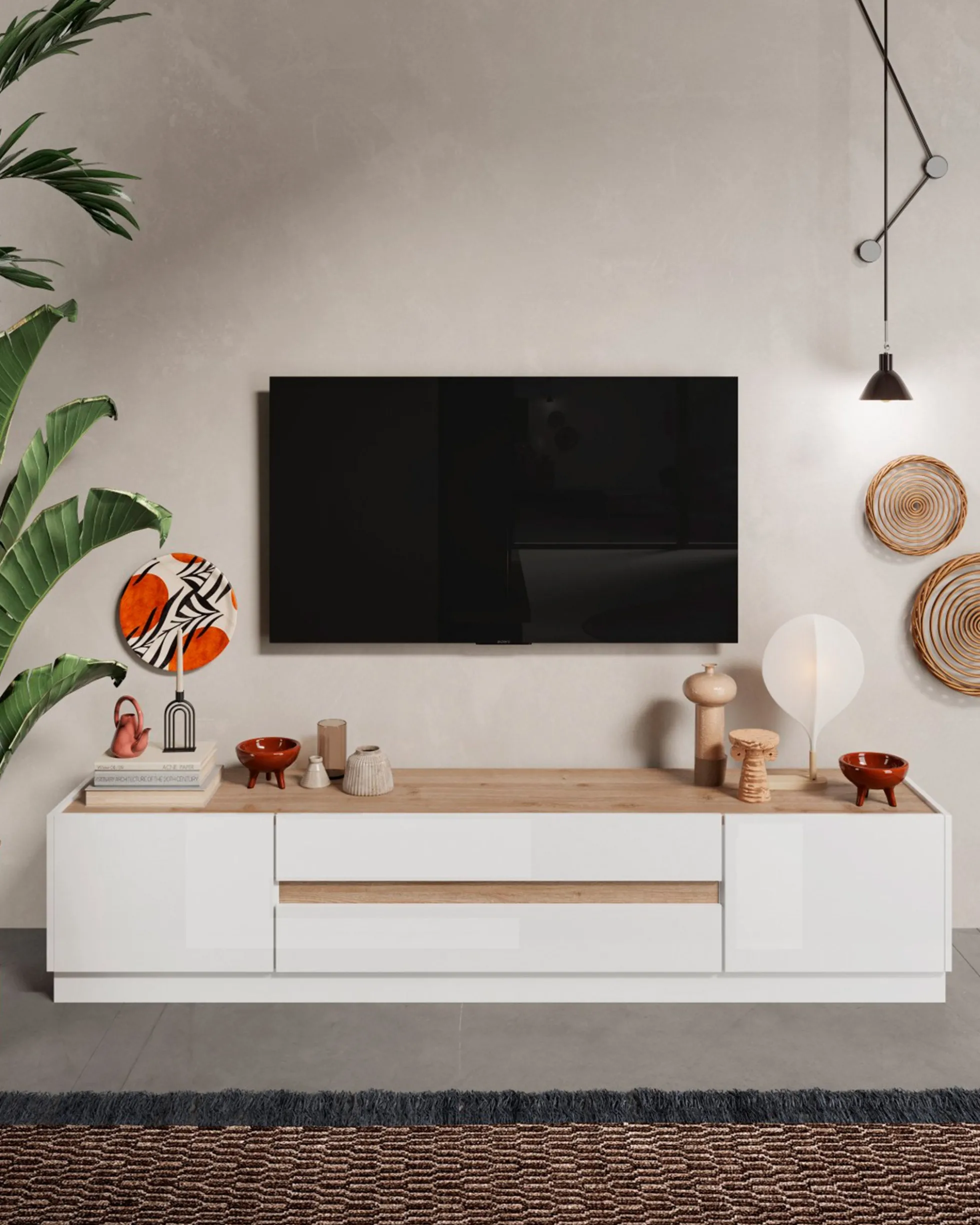 Móvel TV FANTASY com 2 portas e 2 gavetas