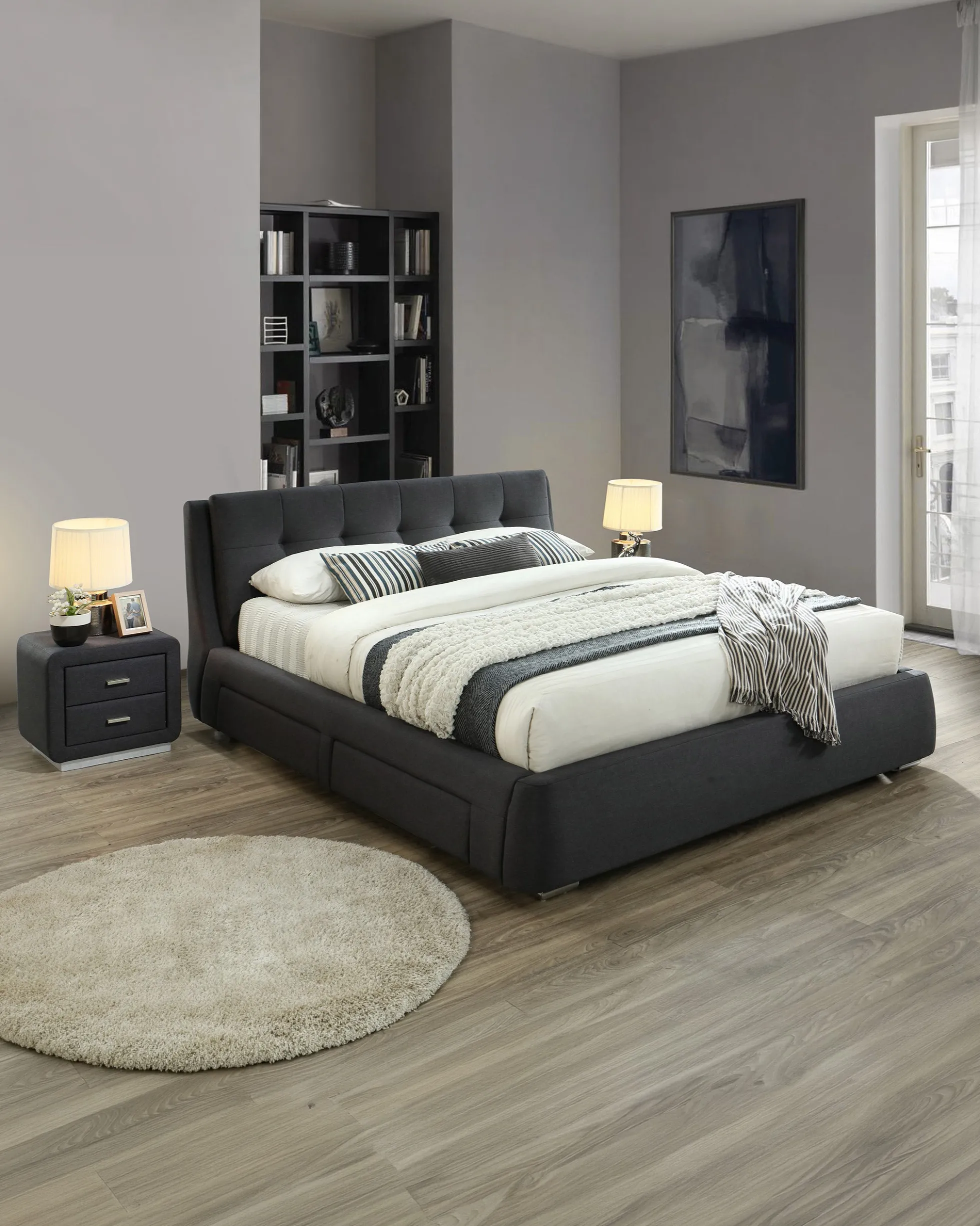Pack cama de casal ANTONIO + Colchão HOMYSLEEP PALACIO COOLER