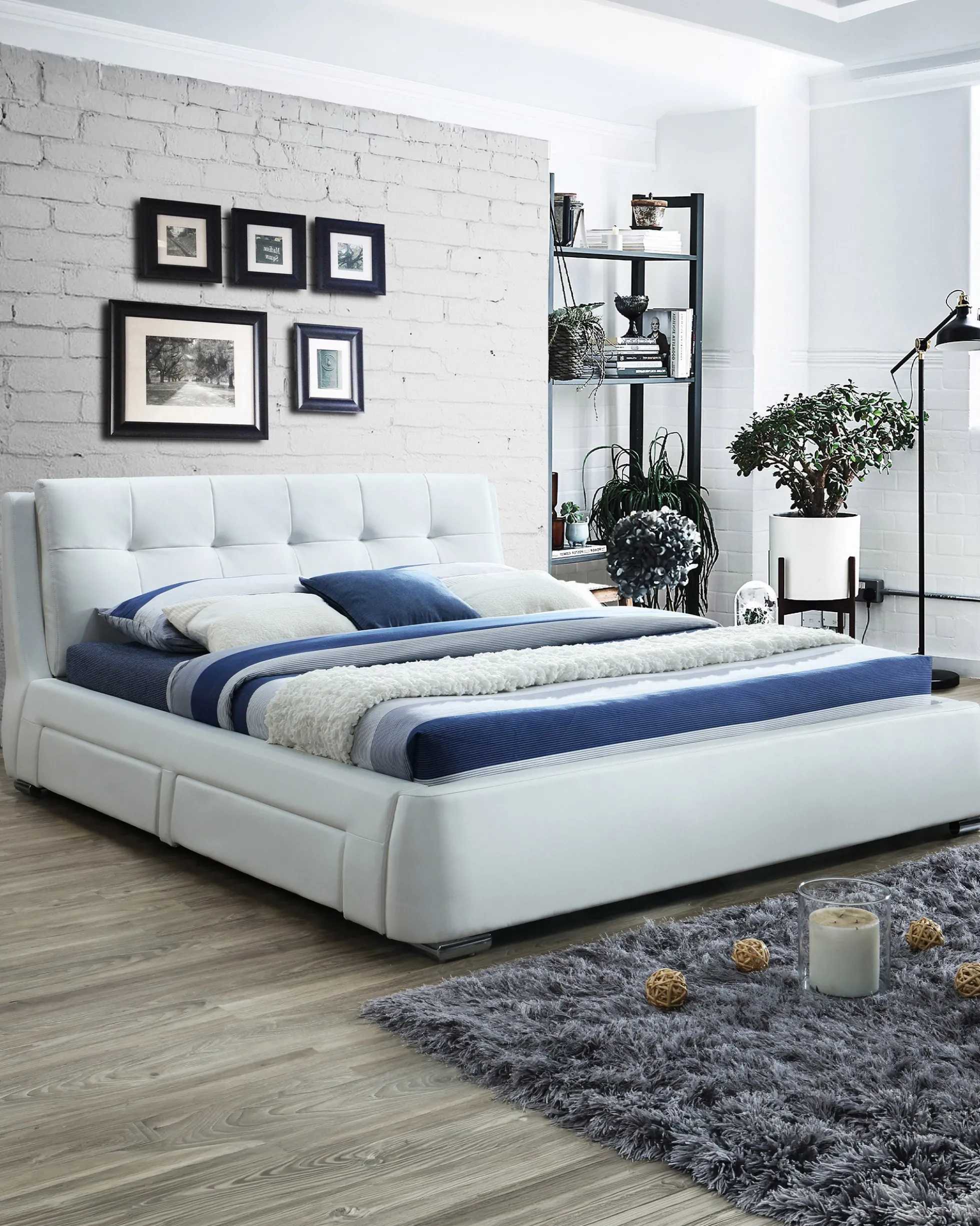 Pack cama de casal ANTONIO + Colchão HOMYSLEEP PALACIO COOLER