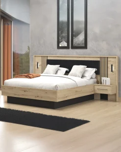 Pack cama de casal ASCALON + Colchão HOMYSLEEP PALACIO COOLER