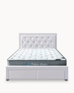 Pack cama de casal BIA + Colchão HOMYSLEEP PALACIO COOLER