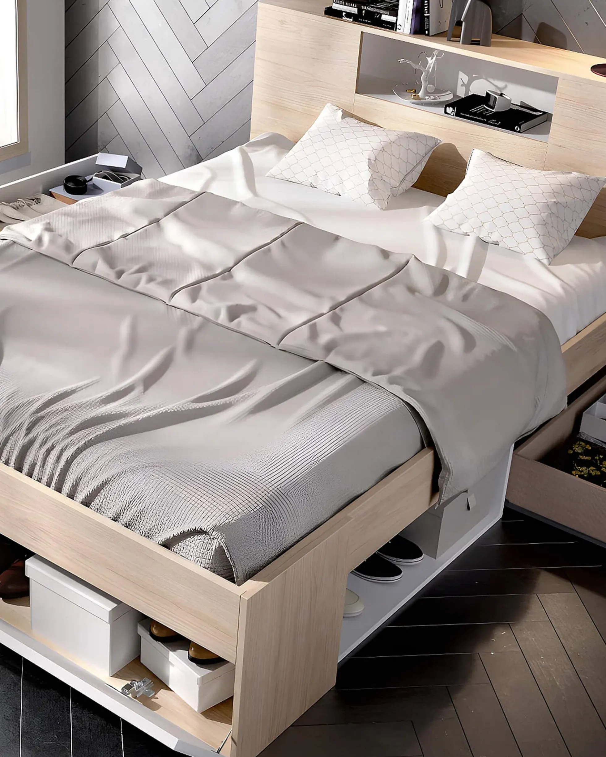 Pack cama de casal COLOMBO + colchão SPRING ROLLER