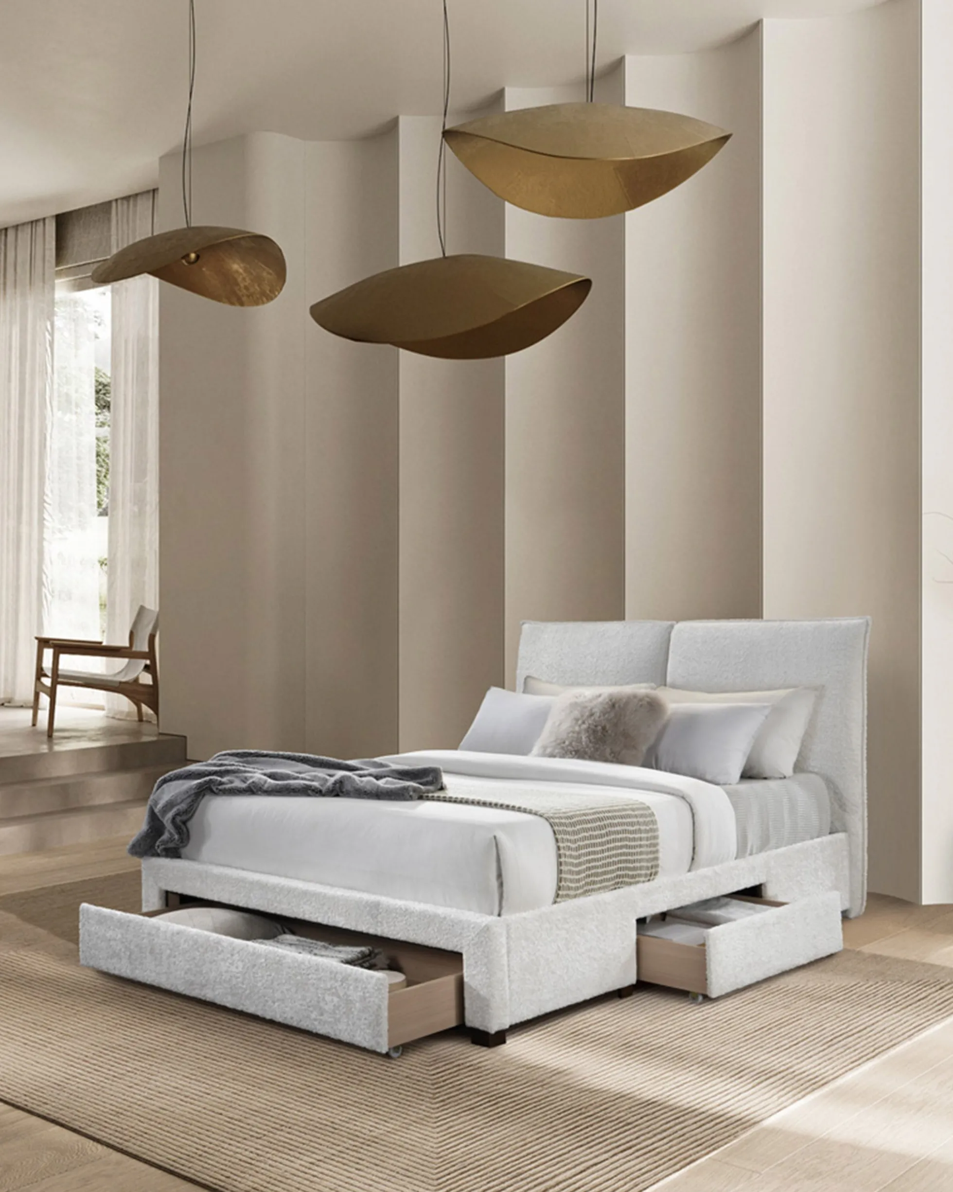 Pack cama de casal CONCORDE + Colchão HOMYSLEEP PALACIO COOLER