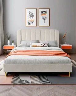 Pack cama de casal CORAL + colchão SPRING ROLLER