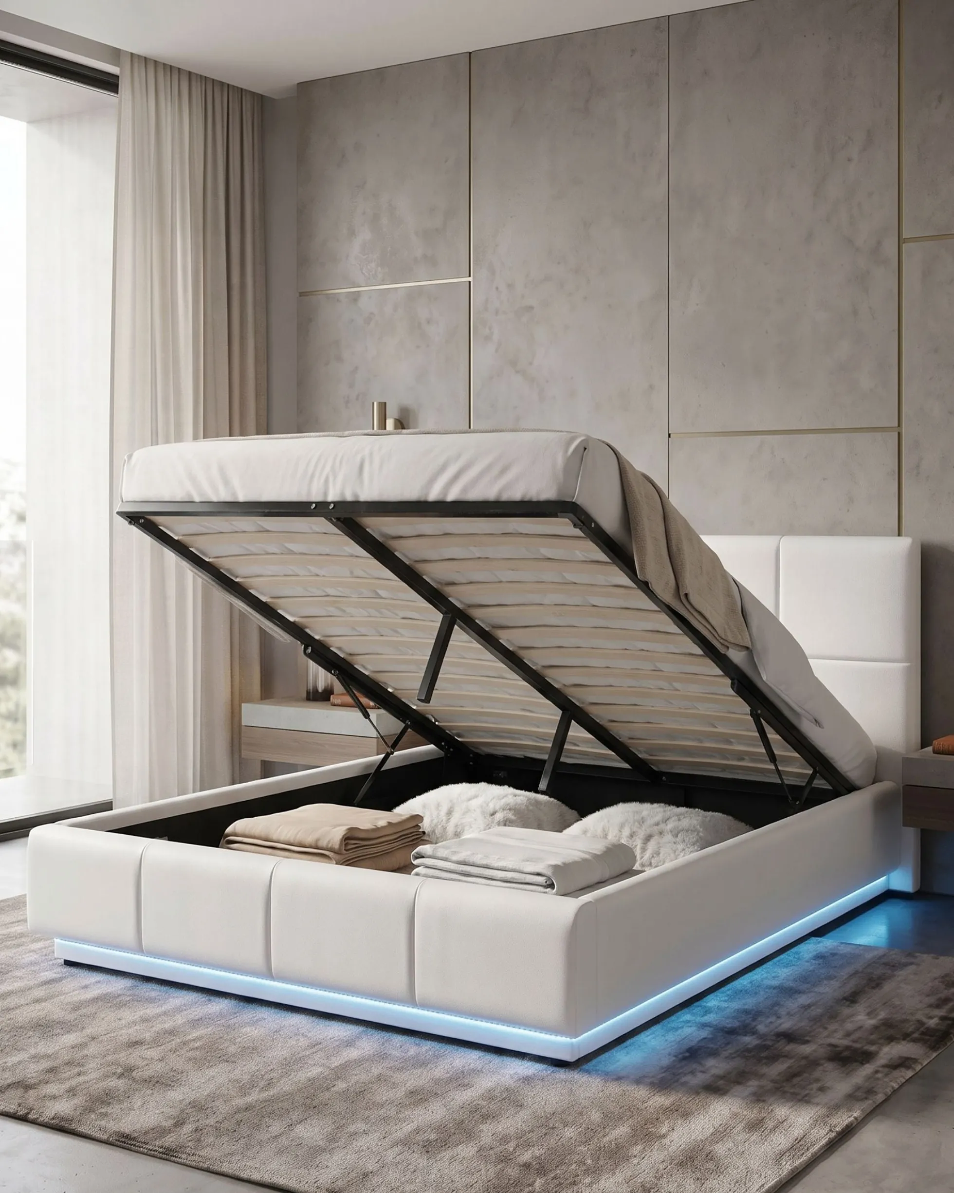 Pack cama de casal elevatória INFINITY II + Colchão HOMYSLEEP PALACIO COOLER