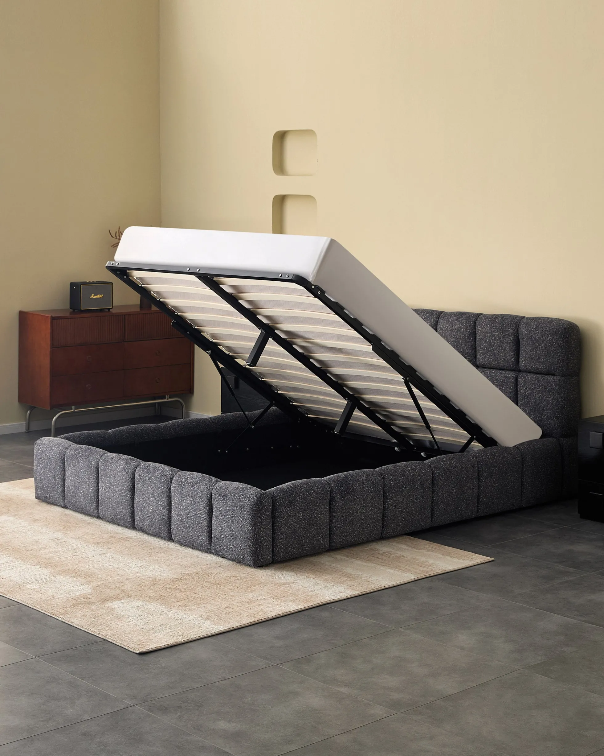 Pack cama de casal elevatória MANCHESTER + Colchão HOMYSLEEP PALACIO COOLER