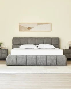 Pack cama de casal elevatória NEWCASTLE + Colchão HOMYSLEEP PALACIO COOLER
