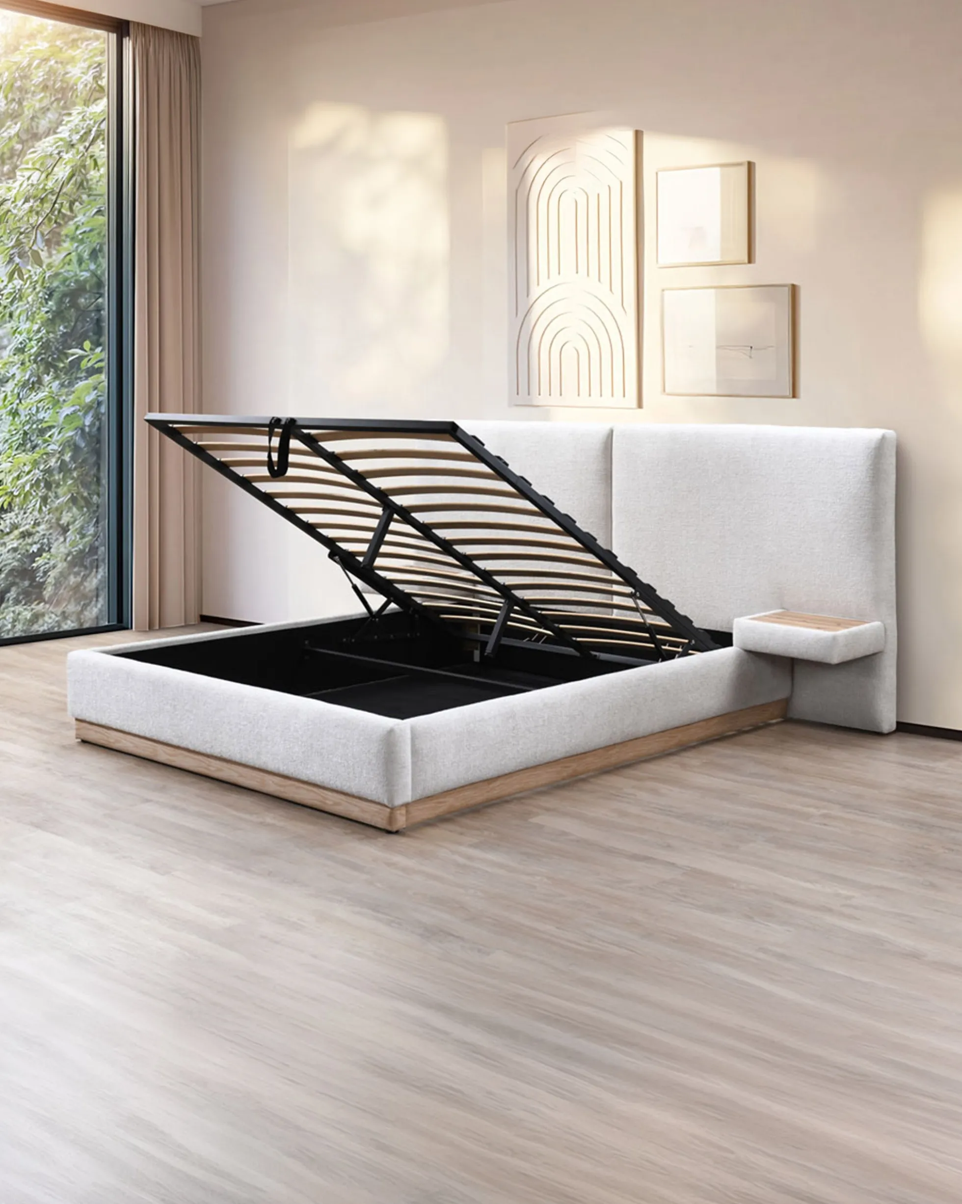 Pack cama de casal elevatória NAPOLI + Colchão HOMYSLEEP PALACIO COOLER