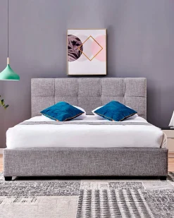 Pack cama de casal LONDON + colchão SPRING ROLLER