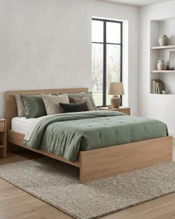 Pack cama de casal NOEMIA + colchão SPRING ROLLER