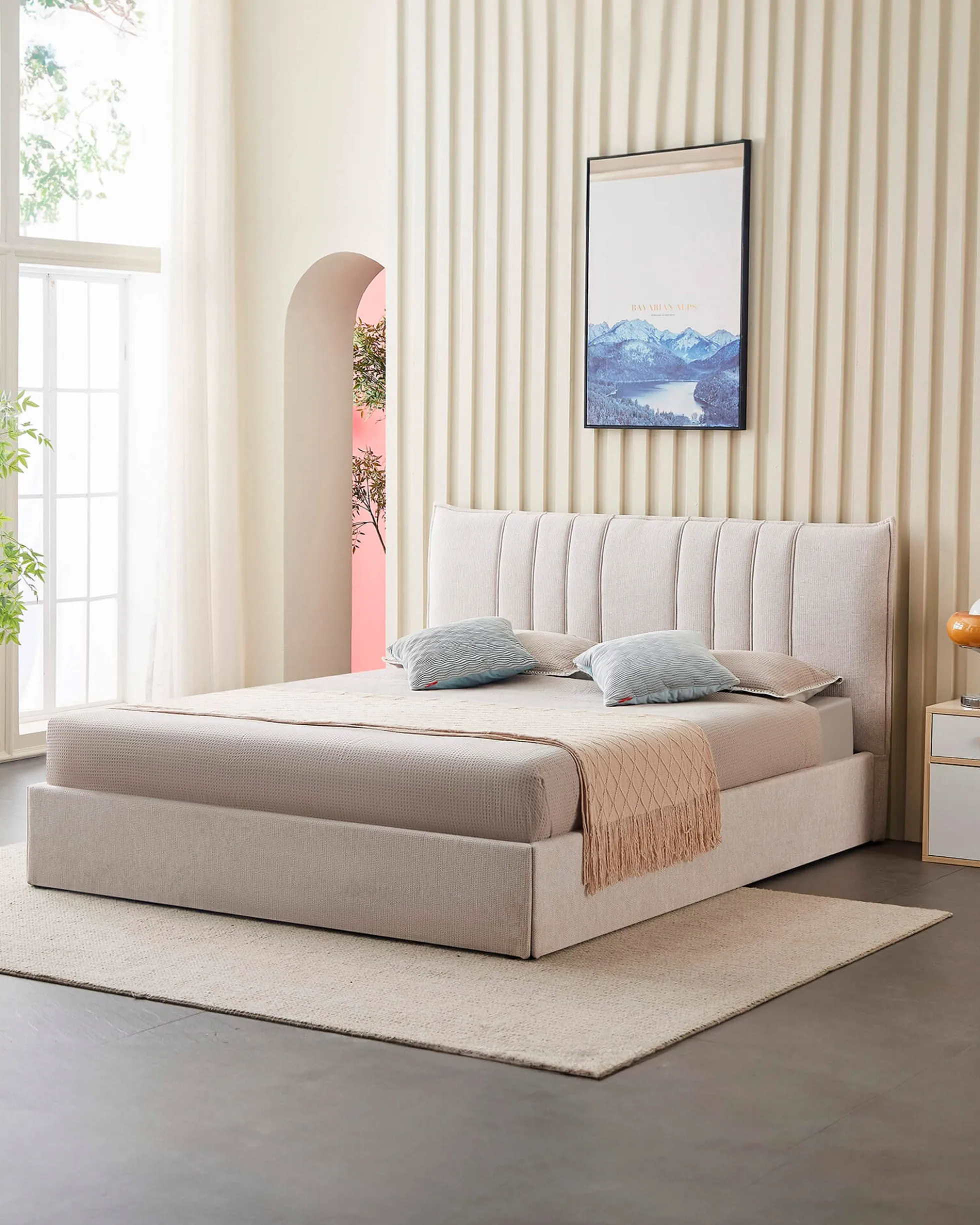 Pack cama de casal TIAGO + Colchão HOMYSLEEP PALACIO COOLER