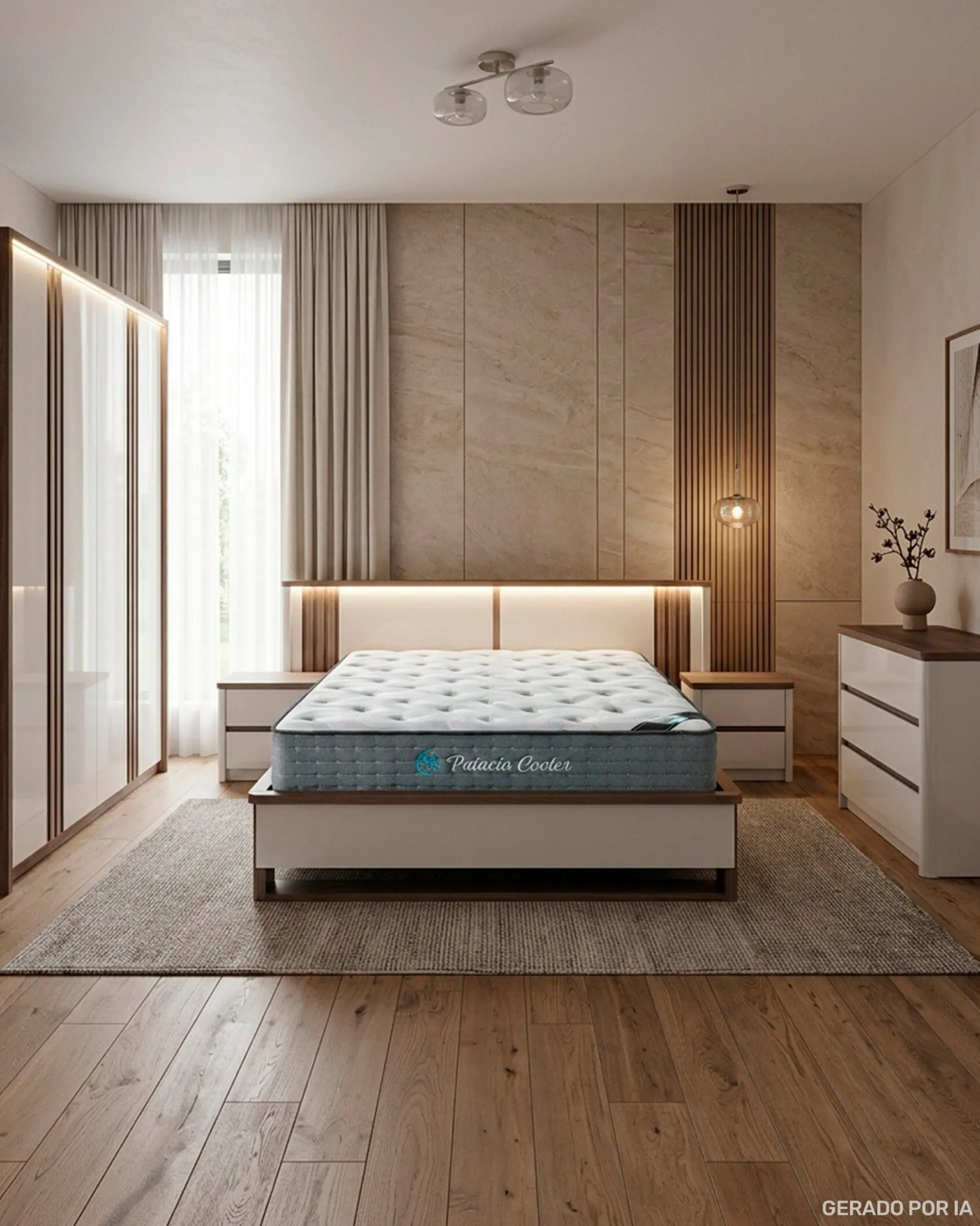 Pack quarto de casal PESARO com LED