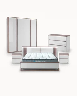 Pack quarto de casal PESARO com LED